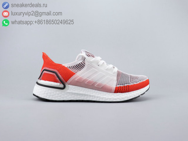 ADIDAS ULTRA BOOST 19 WHITE RED UB5.0 UNISEX RUNNING SHOES